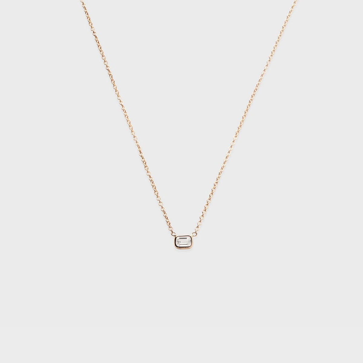 Baguette Bezel Necklace