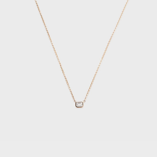Baguette Bezel Necklace