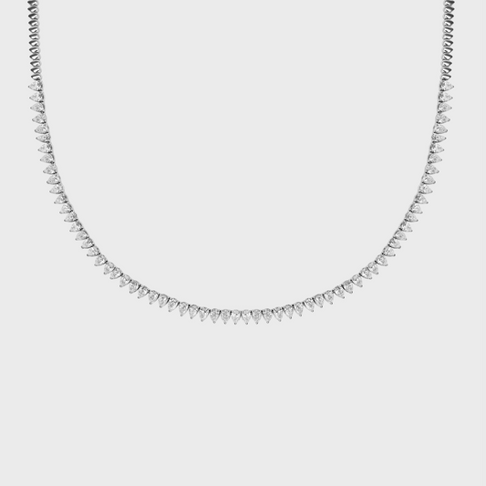 Pear Shape Tennis Necklace