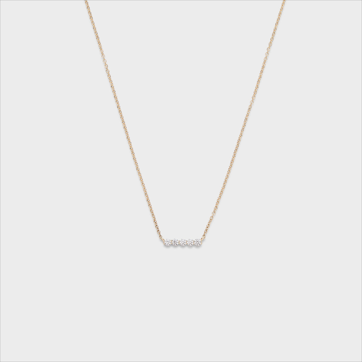 Defined Diamond Bar Necklace