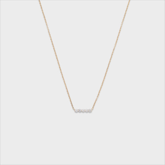 Defined Diamond Bar Necklace