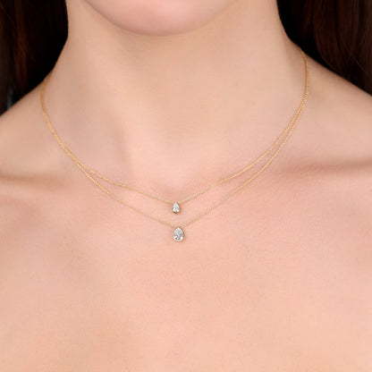 Bezel Set Pear Shape Pendant