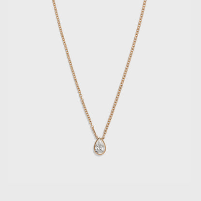 Bezel Set Pear Shape Pendant