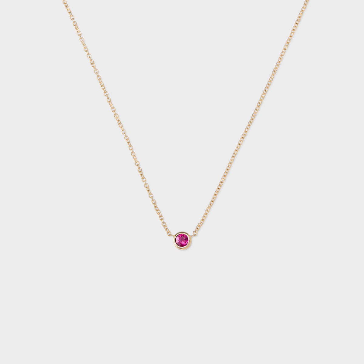 Gemstone Petite Bezel Pendant
