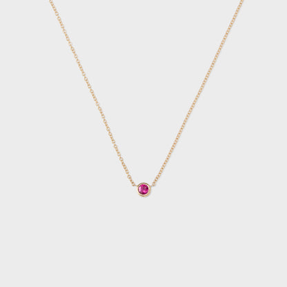 Gemstone Petite Bezel Pendant