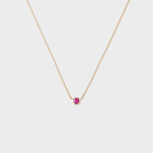 Gemstone Petite Bezel Pendant