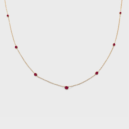 Gemstone Station Necklace