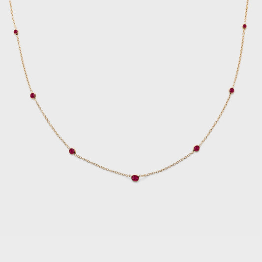 Gemstone Station Necklace