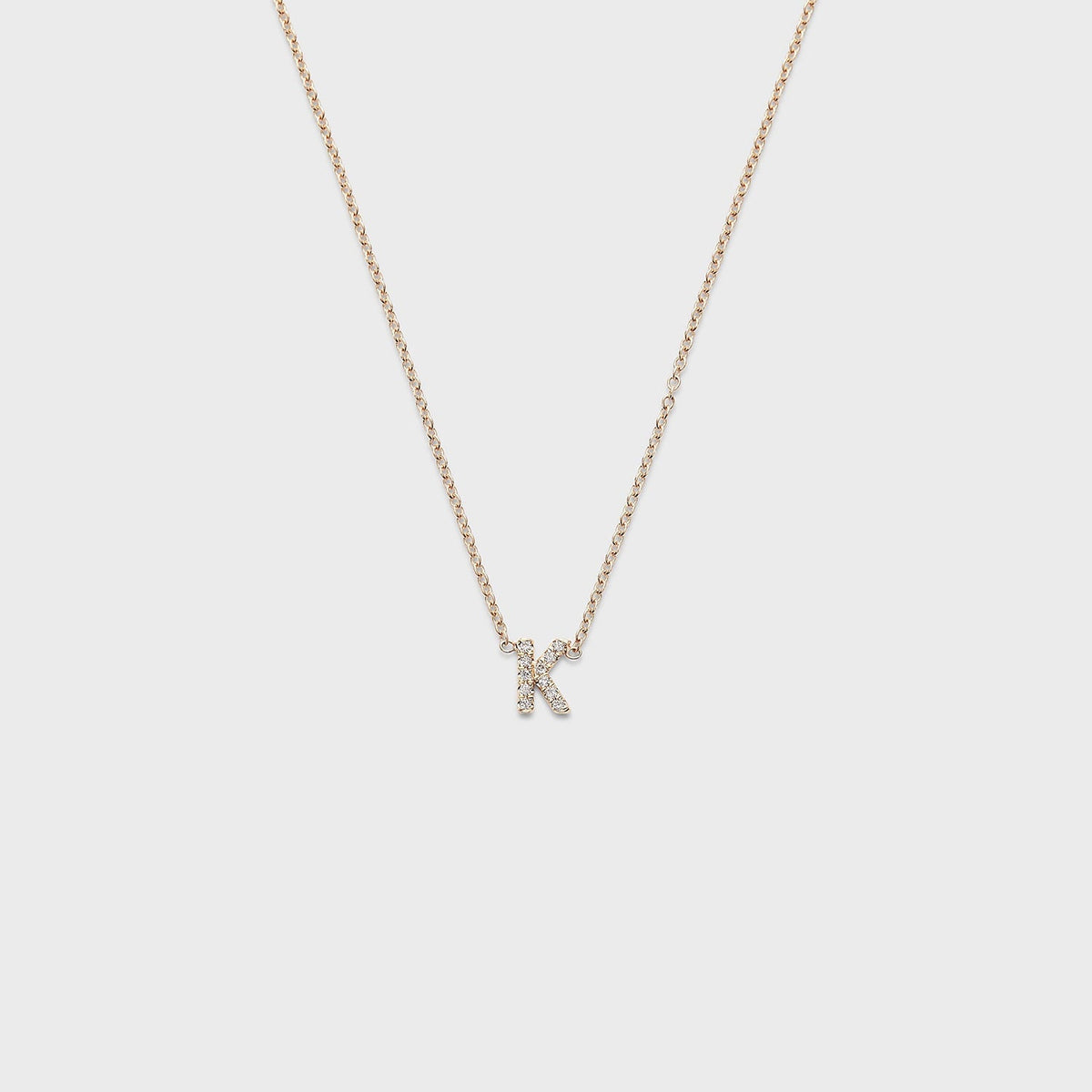 Petite Pave Initial Pendant