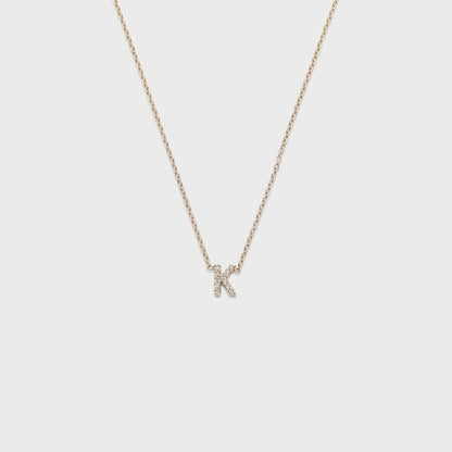Petite Pave Initial Pendant