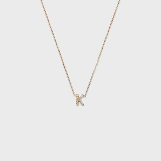 Petite Pave Initial Pendant