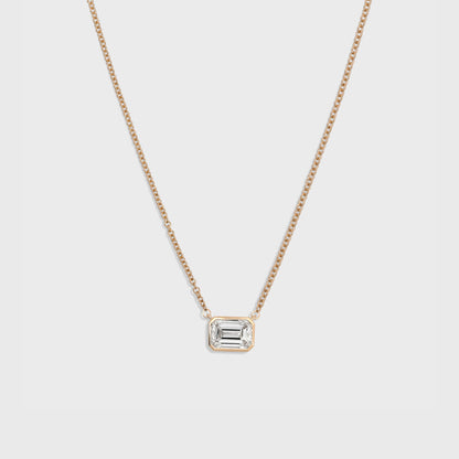 Bezel Set Emerald Cut Pendant