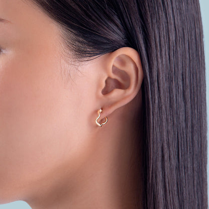 Wavy Gold Hoops